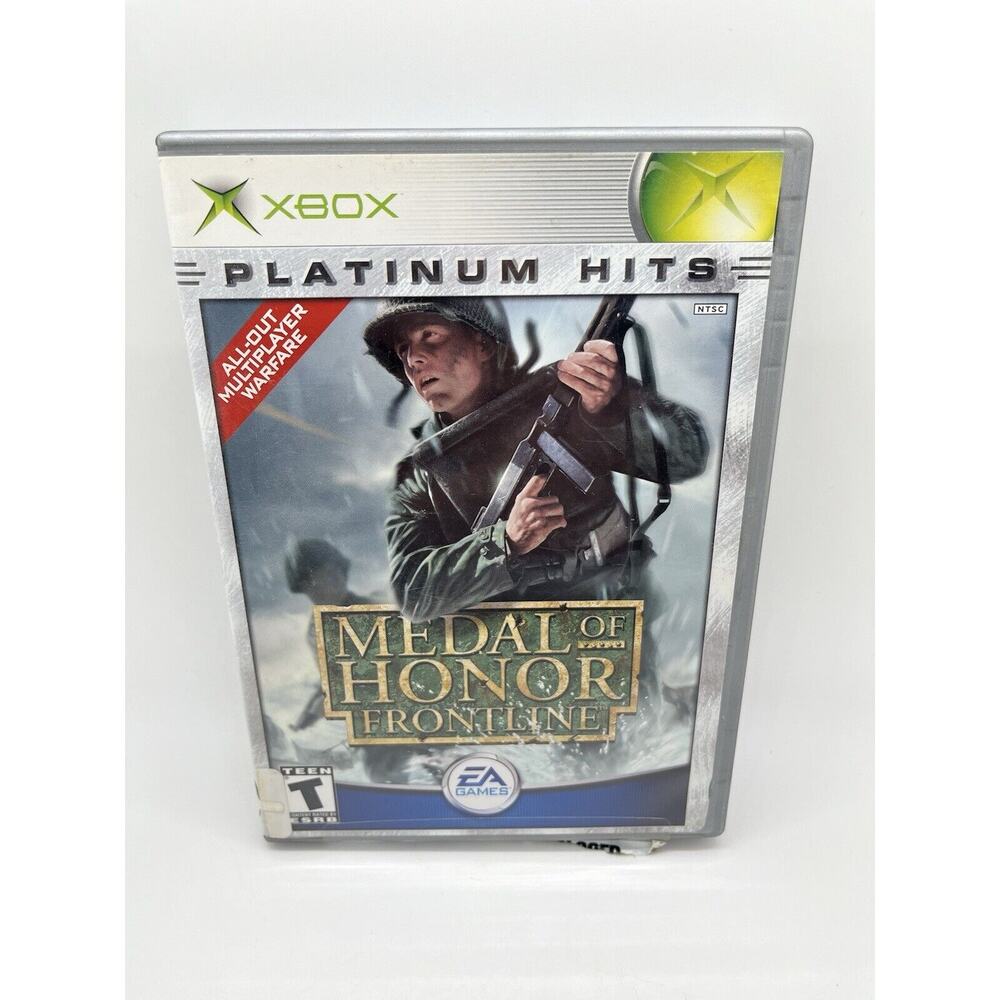 Medal of Honor: Frontline (Microsoft Xbox, 2002) Platinum Hits Complete In Box